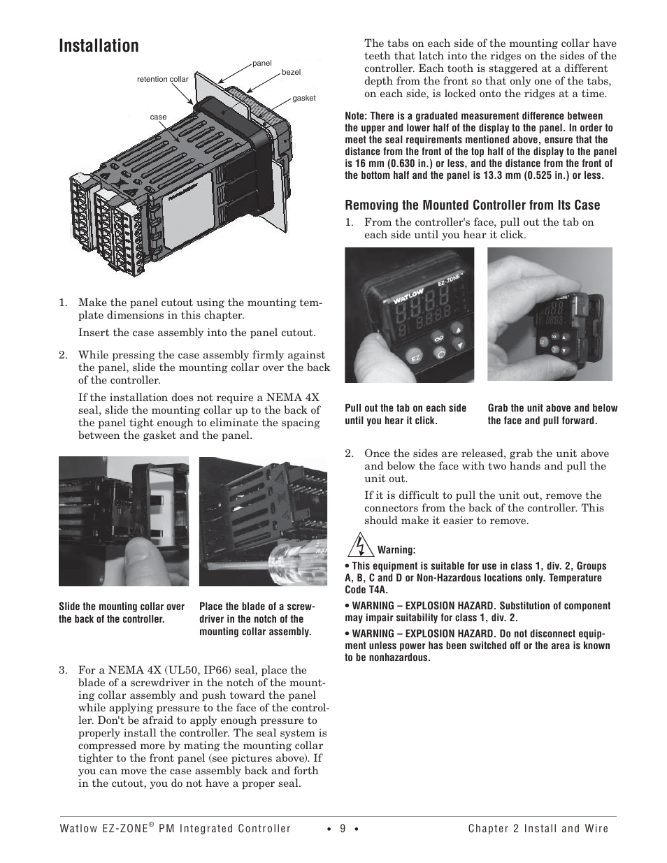 Installation | Watlow Electric Integrated Controller User Manual Rev C EZ-ZONE PM User Manual | Page 11 / 80
