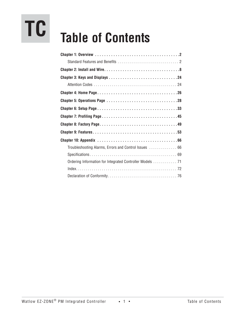 Watlow Electric Integrated Controller User Manual Rev C EZ-ZONE PM User Manual | Page 3 / 80