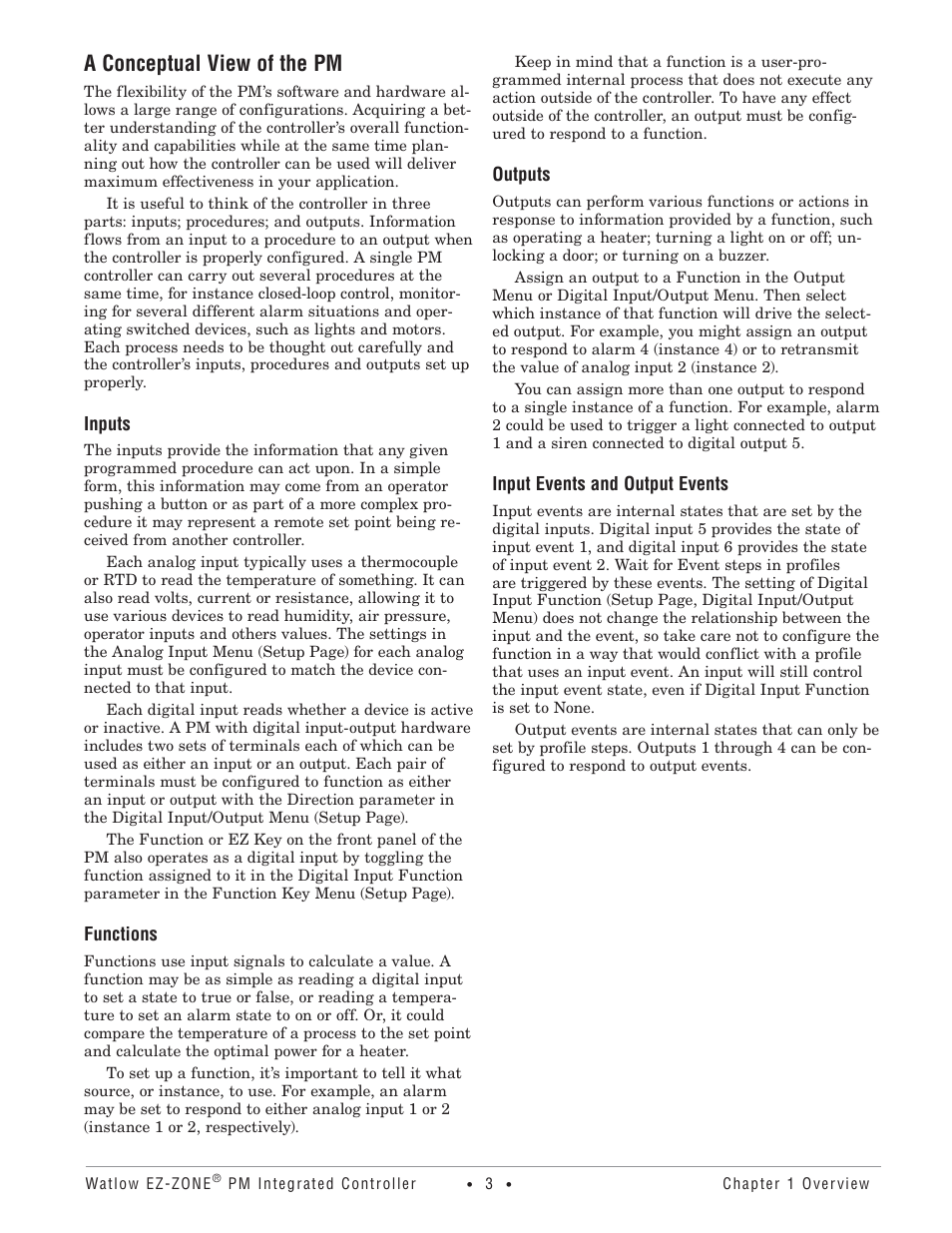 A conceptual view of the pm | Watlow Electric Integrated Controller User Manual Rev C EZ-ZONE PM User Manual | Page 5 / 80