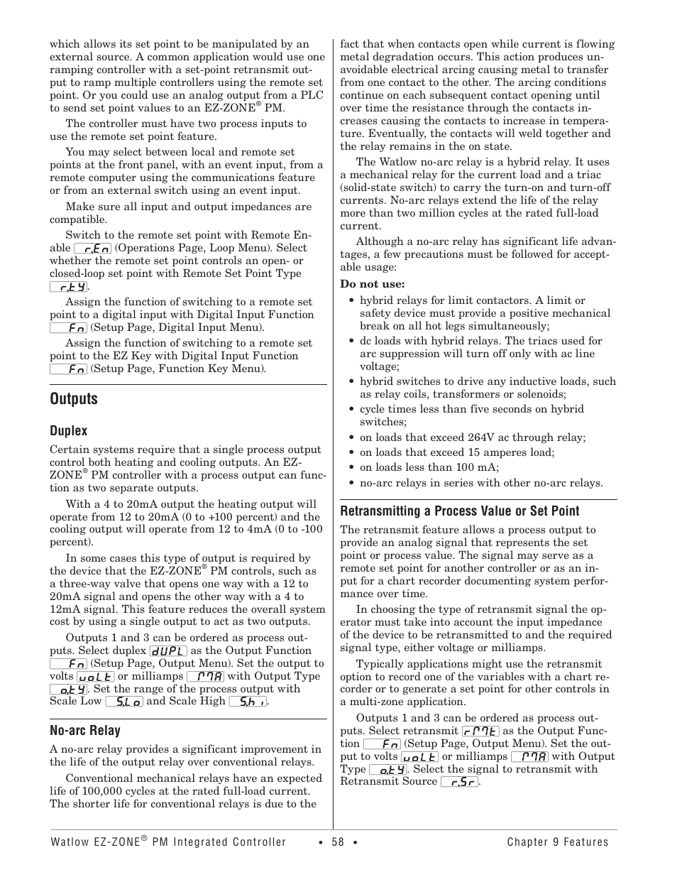 Outputs | Watlow Electric Integrated Controller User Manual Rev C EZ-ZONE PM User Manual | Page 60 / 80