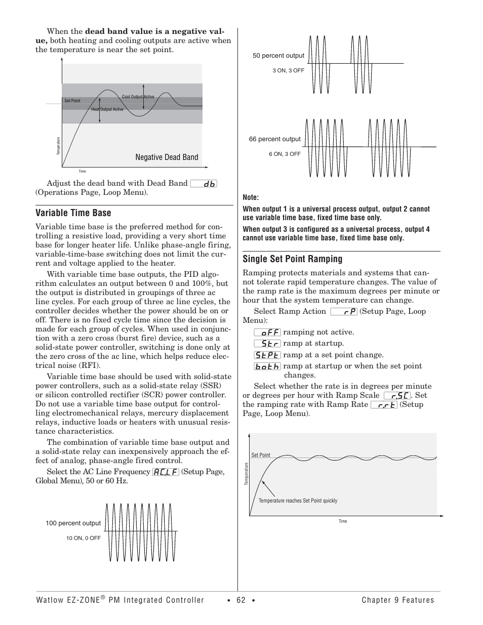 Variable time base single set point ramping, Variable time base, Single set point ramping | Watlow Electric Integrated Controller User Manual Rev C EZ-ZONE PM User Manual | Page 64 / 80