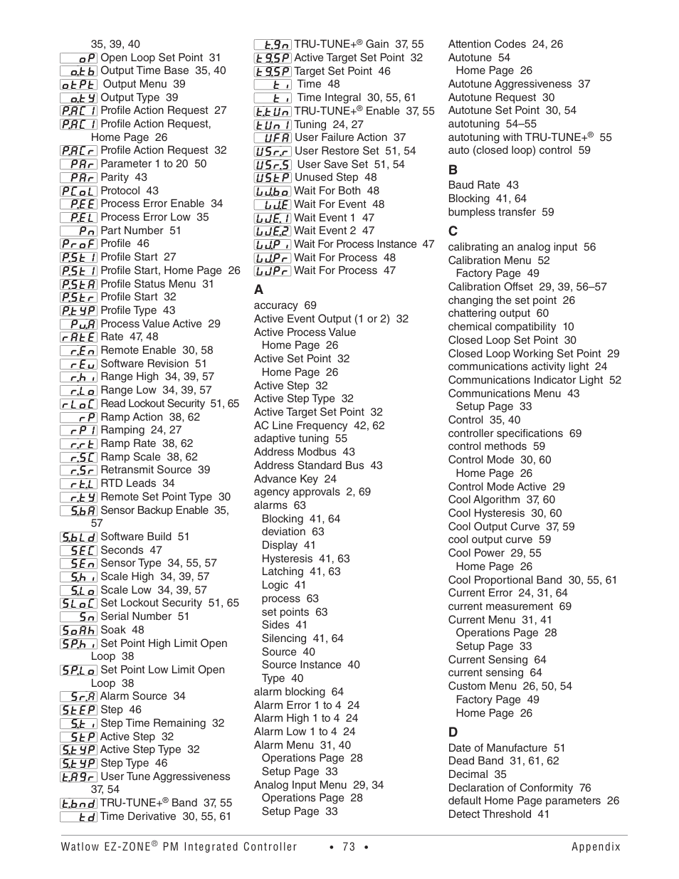 Watlow Electric Integrated Controller User Manual Rev C EZ-ZONE PM User Manual | Page 75 / 80