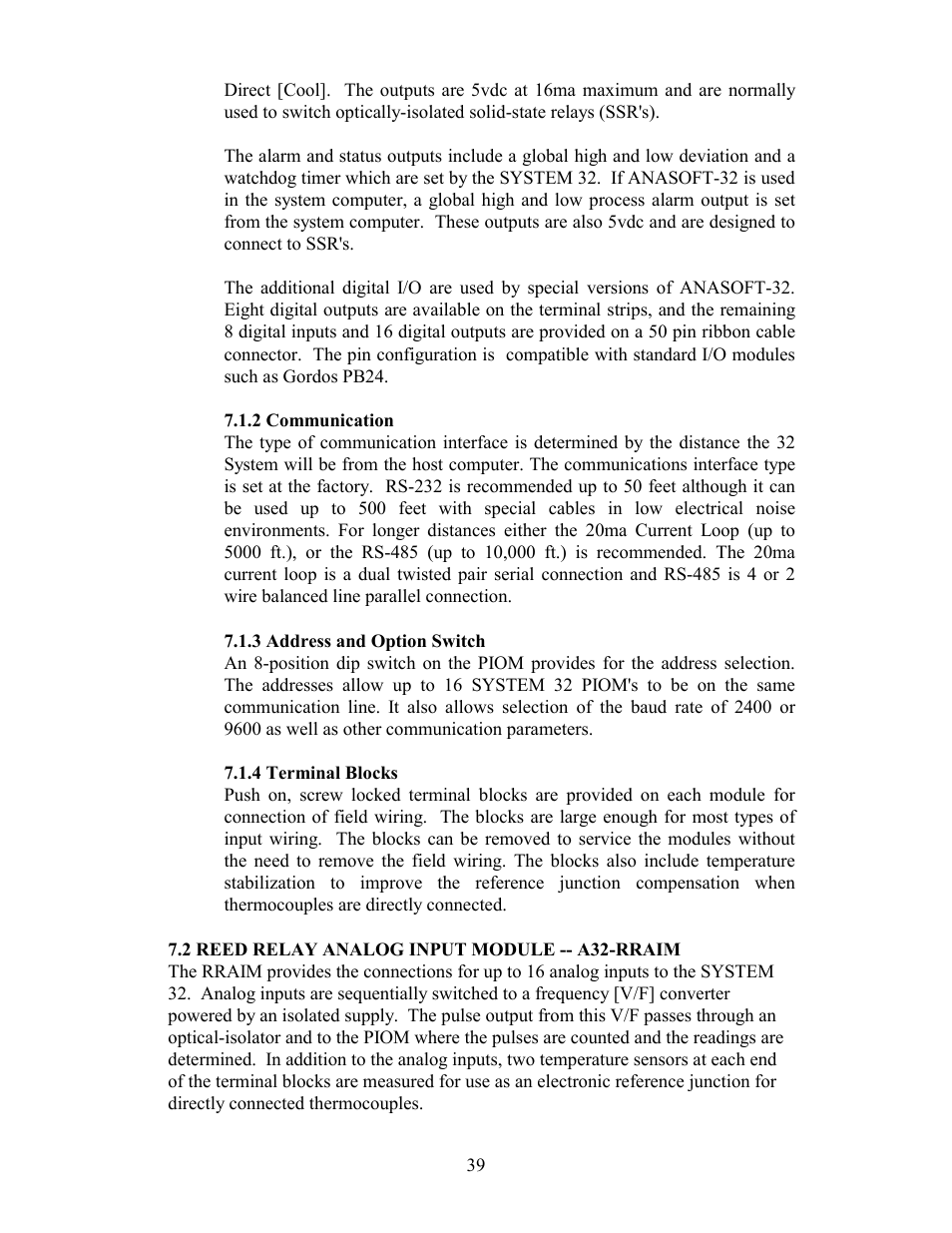 2 reed relay analog input module -- a32-rraim | Watlow Electric Revision 5 User Manual | Page 44 / 71