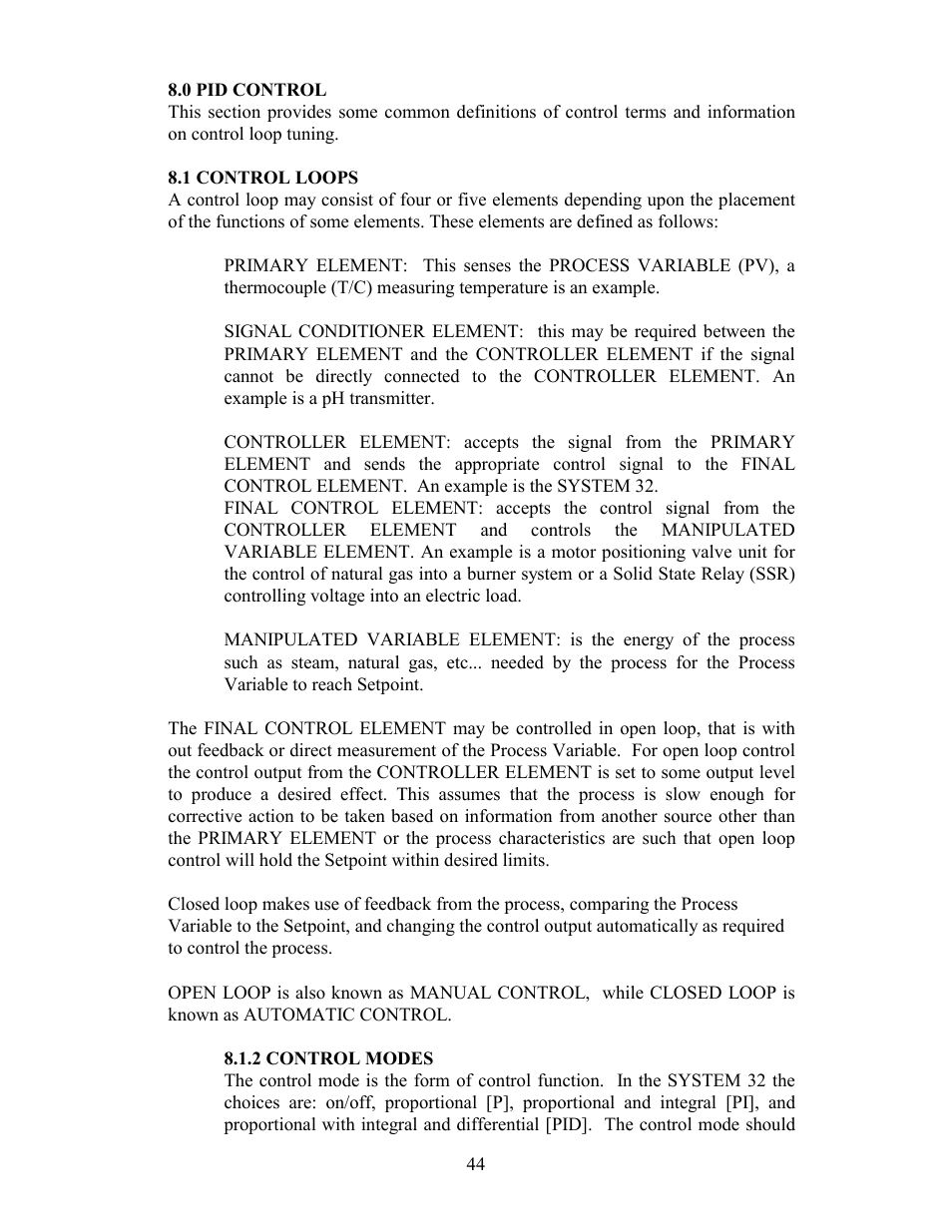 0 pid control, 1 control loops | Watlow Electric Revision 5 User Manual | Page 49 / 71