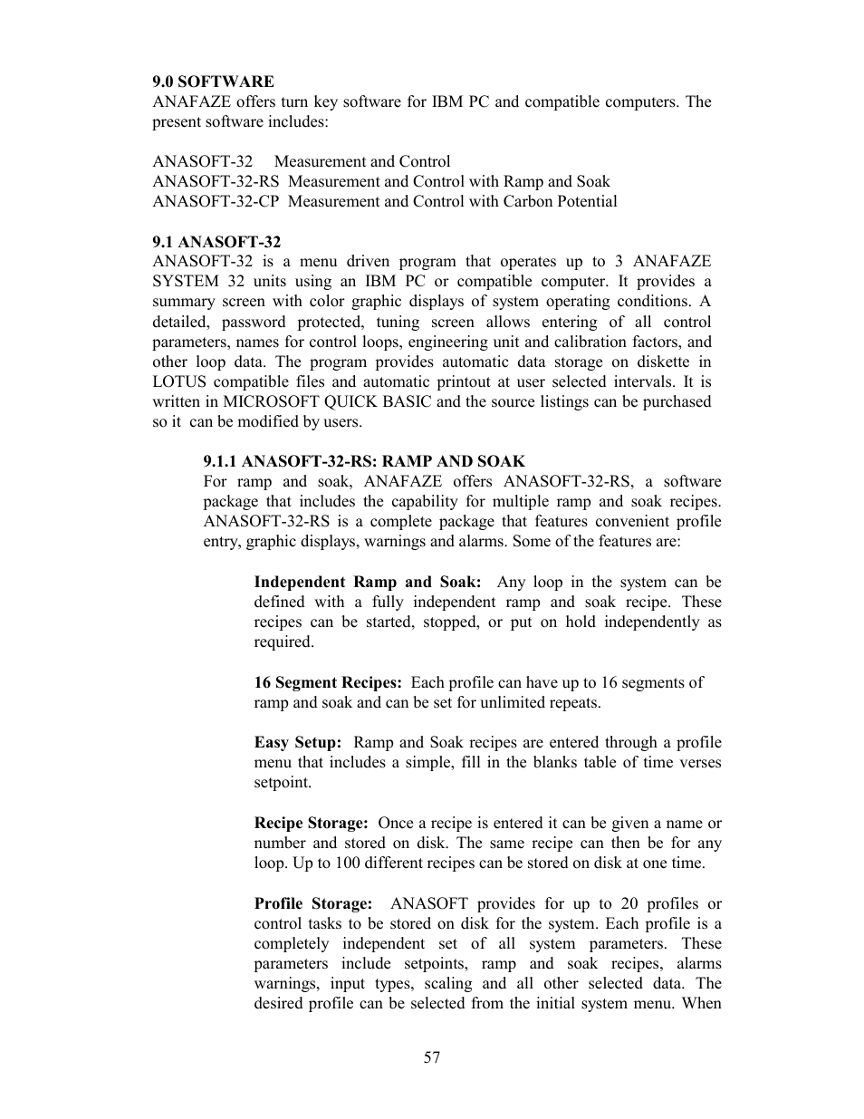 0 software, 1 anasoft-32 | Watlow Electric Revision 5 User Manual | Page 62 / 71