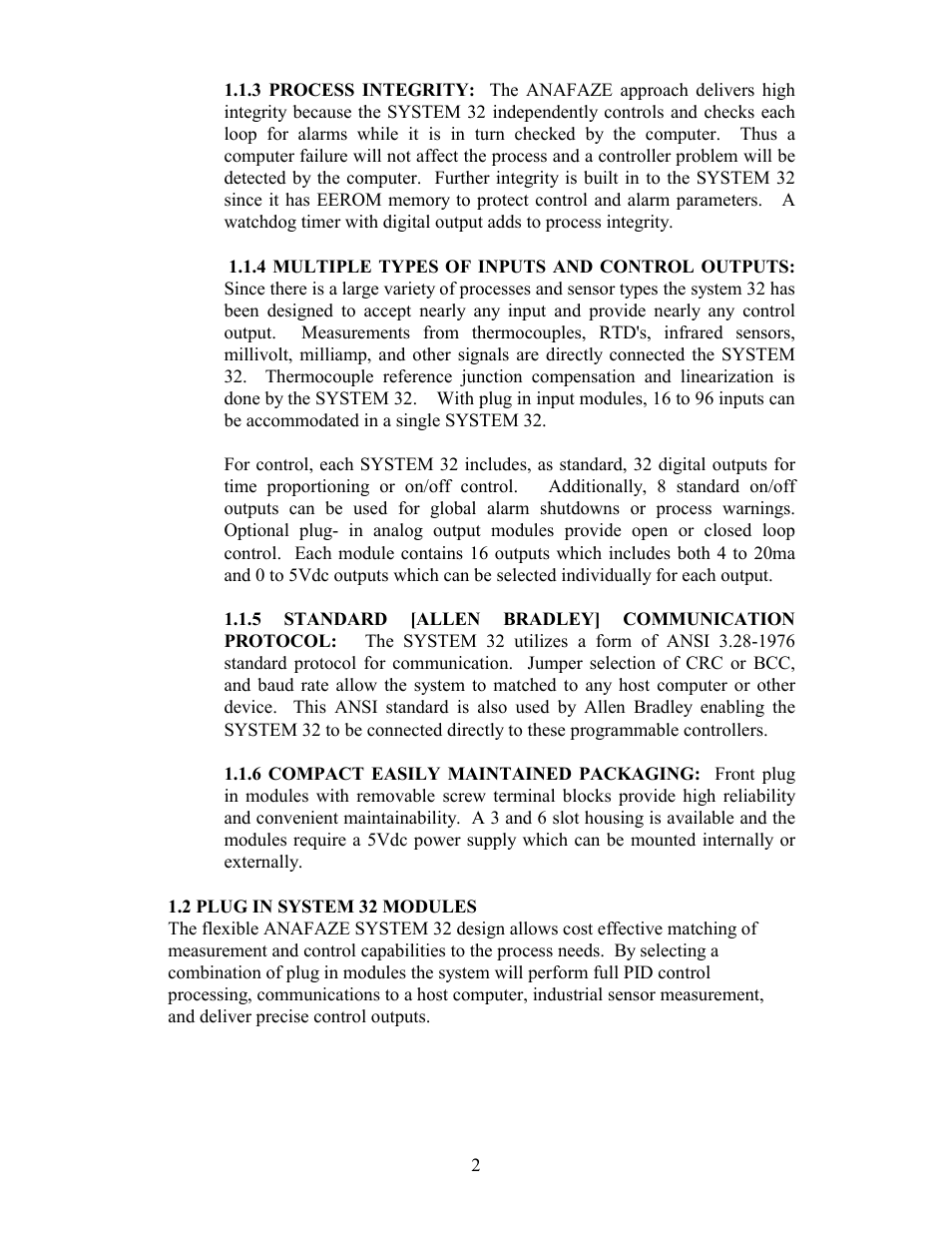 2 plug in system 32 modules | Watlow Electric Revision 5 User Manual | Page 7 / 71