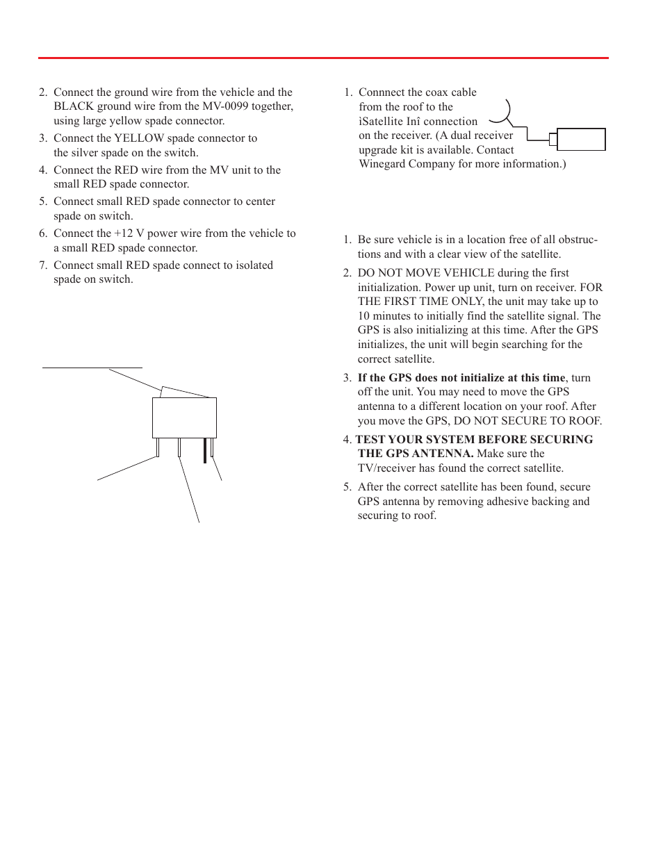 Installation • wiring | Winegard MV-0099 User Manual | Page 10 / 12