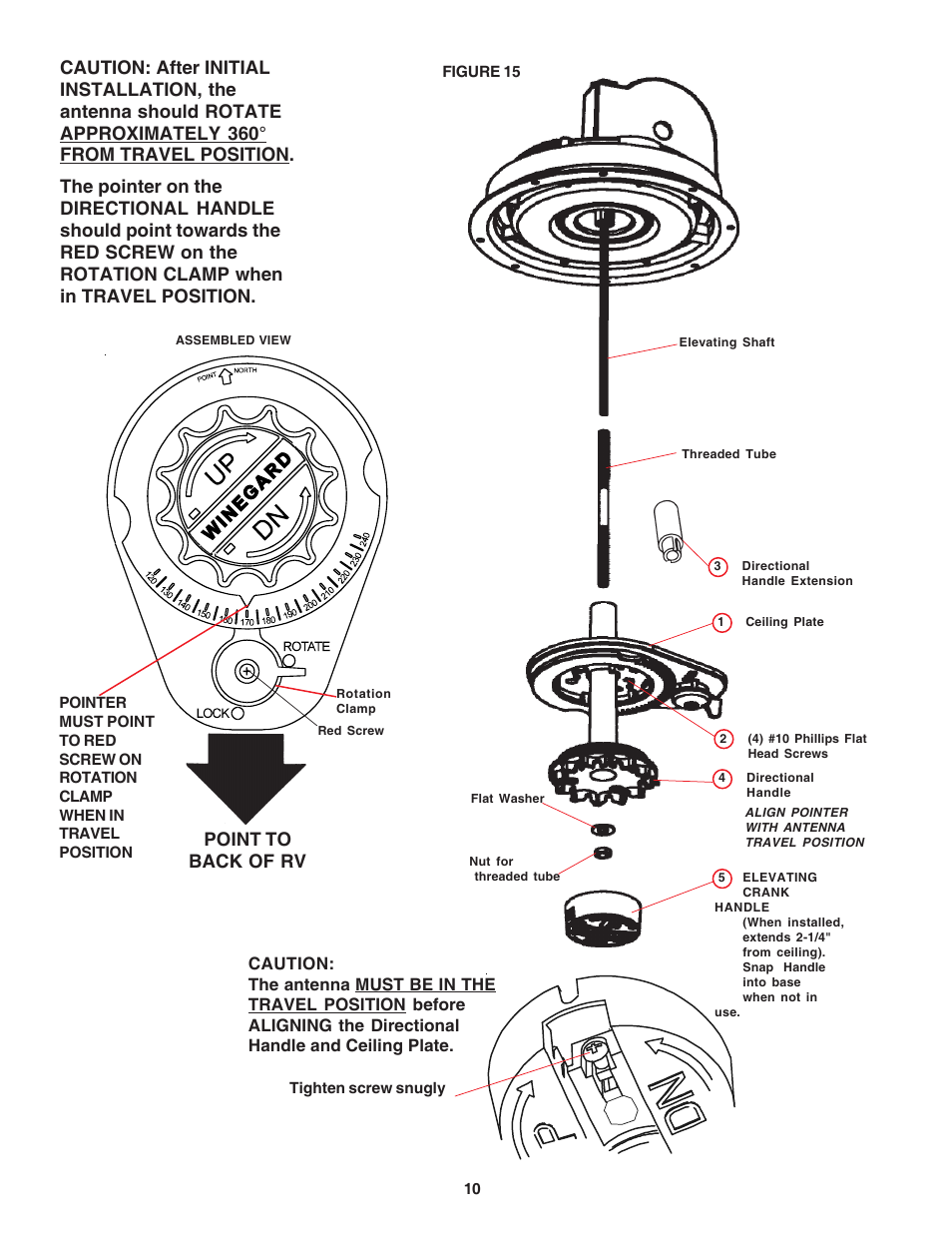 Point to back of rv | Winegard RM-DM61/DM55 User Manual | Page 10 / 16