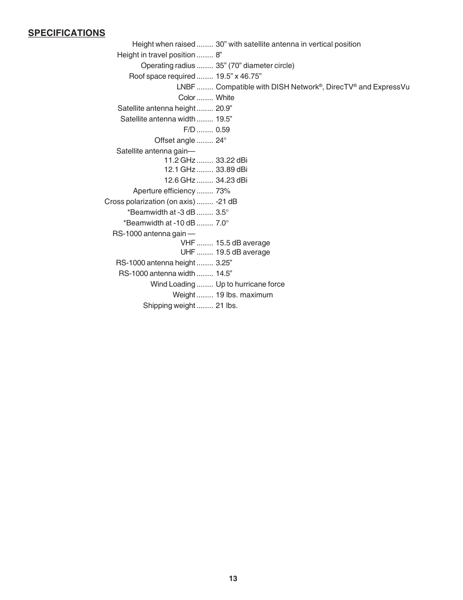 Winegard RM-DM61/DM55 User Manual | Page 13 / 16