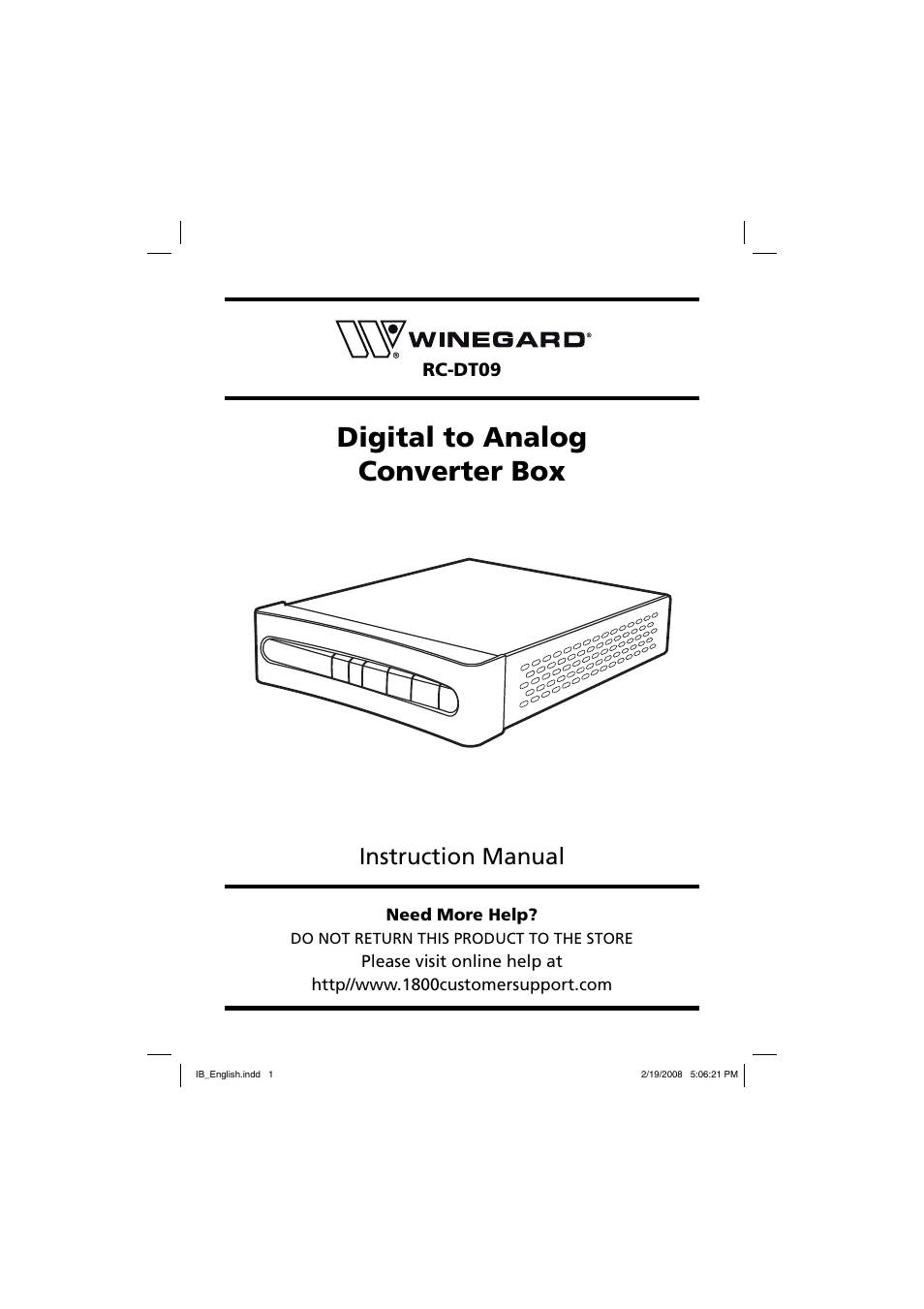 Winegard RC-DT09 User Manual | 19 pages