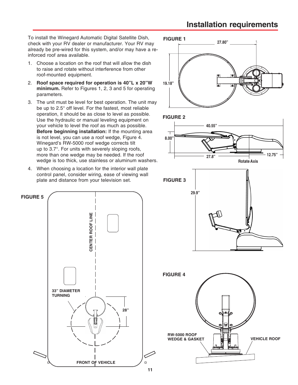 Installation requirements | Winegard AS-2003 User Manual | Page 11 / 24