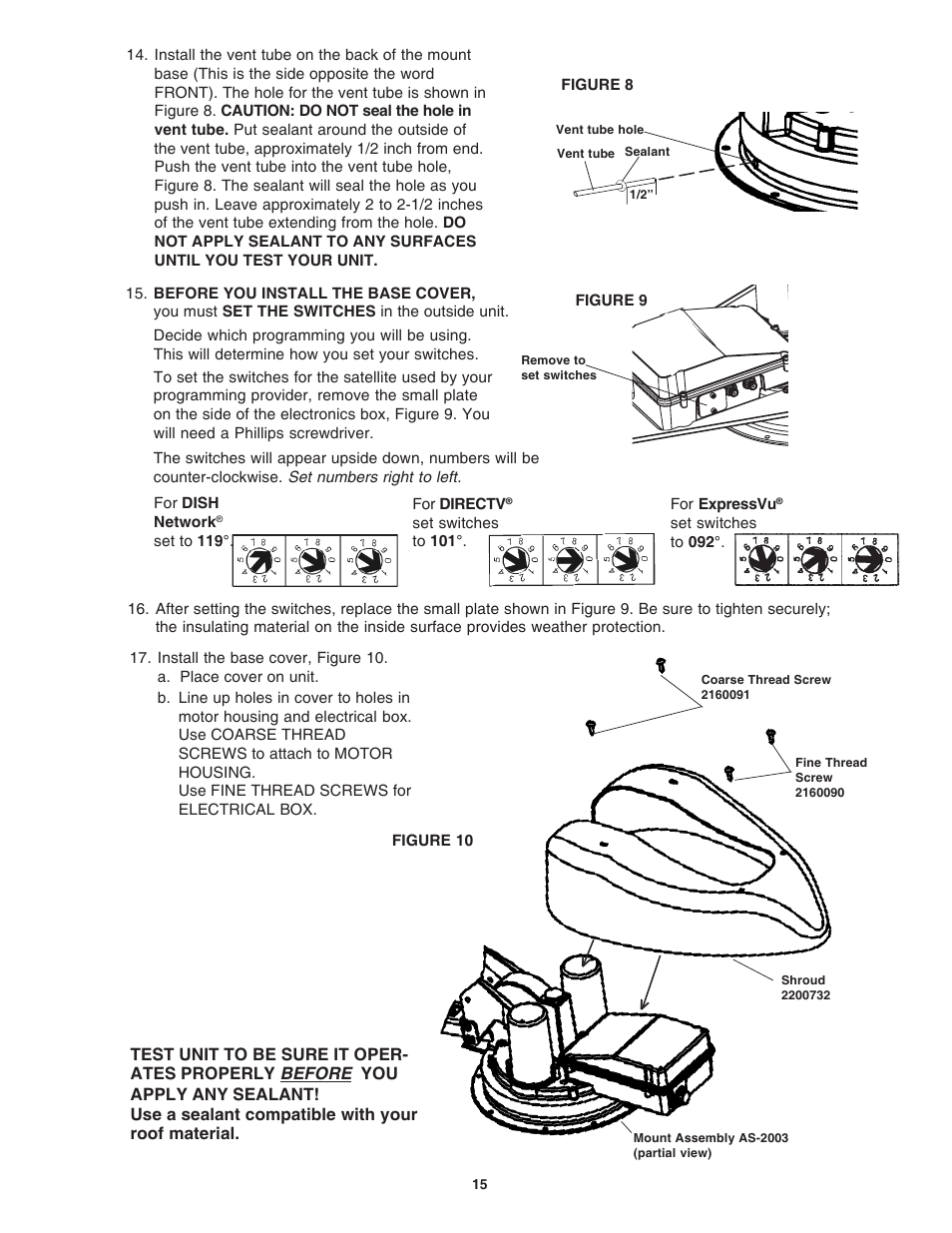 Winegard AS-2003 User Manual | Page 15 / 24