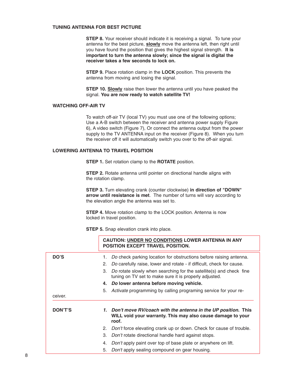 Winegard RD-4610 User Manual | Page 8 / 16