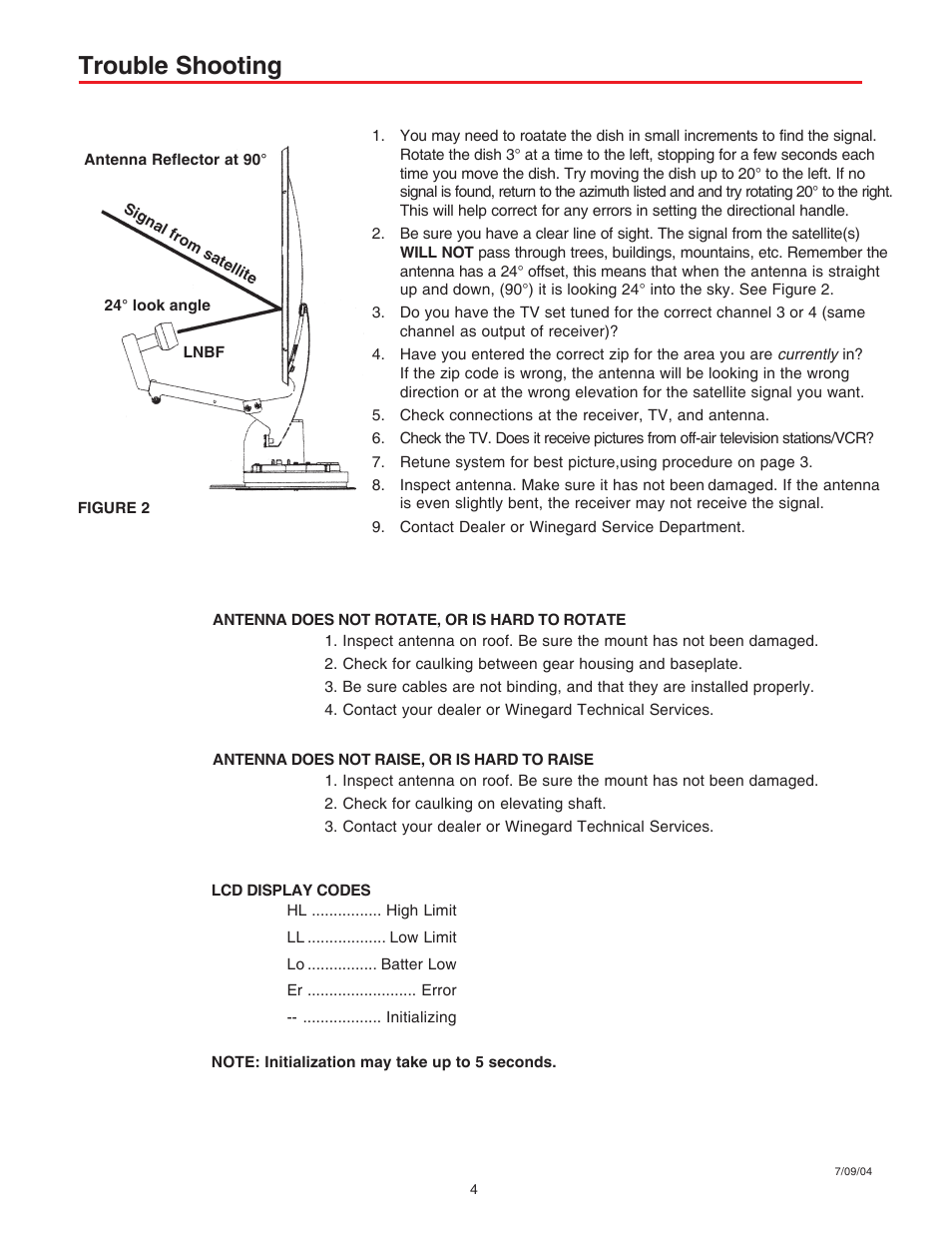 Trouble shooting | Winegard RM-DM00 User Manual | Page 4 / 19