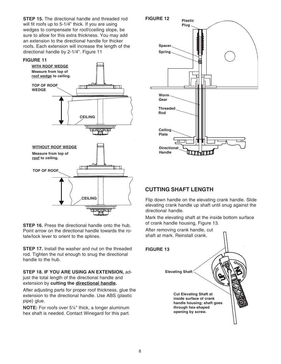 Cutting shaft length | Winegard RM-DM00 User Manual | Page 8 / 19