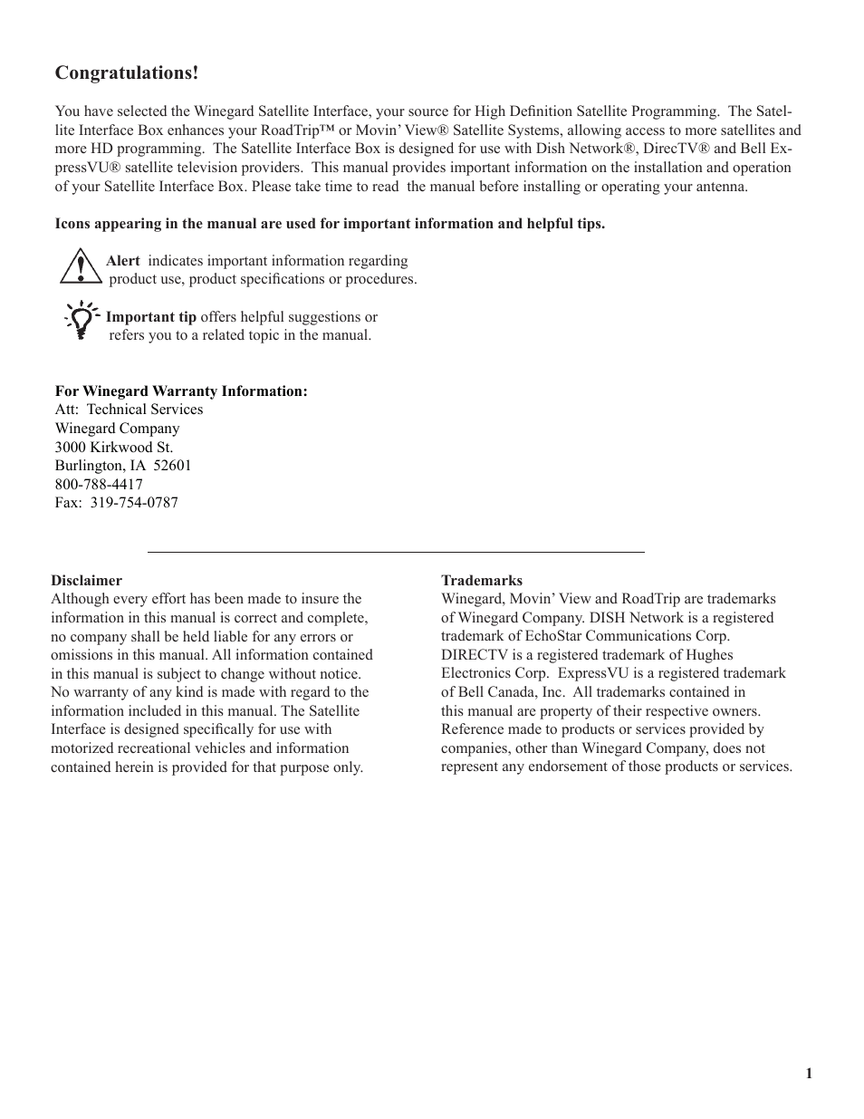 Winegard WB-2000 User Manual | Page 3 / 39