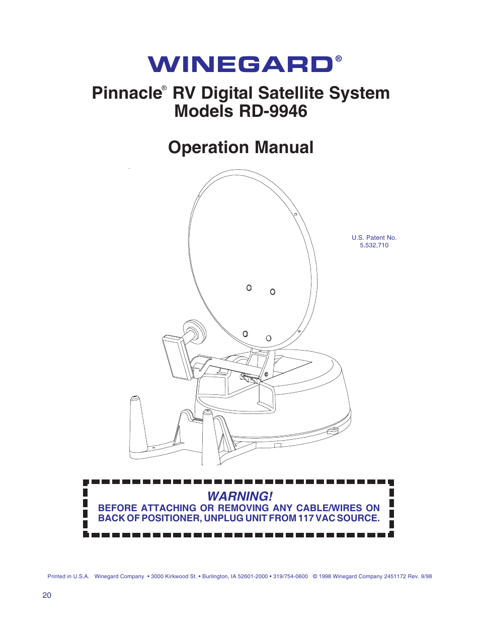 Winegard | Winegard RD-9946 User Manual | Page 20 / 77