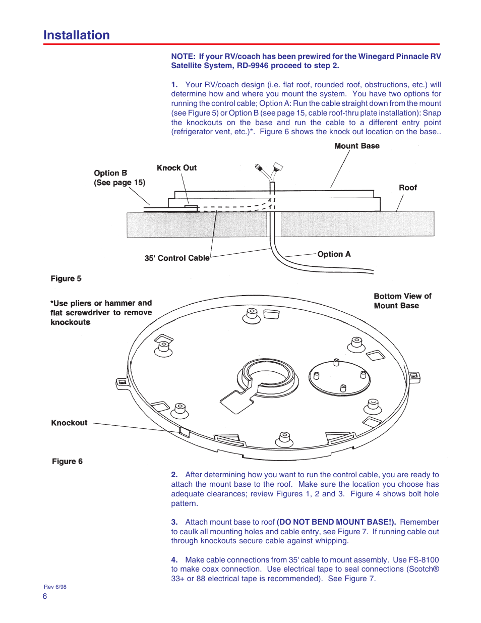 Installation | Winegard RD-9946 User Manual | Page 6 / 77
