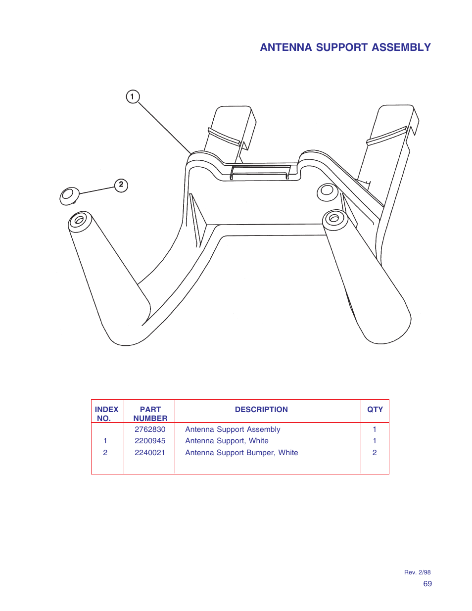 Antenna support assembly | Winegard RD-9946 User Manual | Page 69 / 77