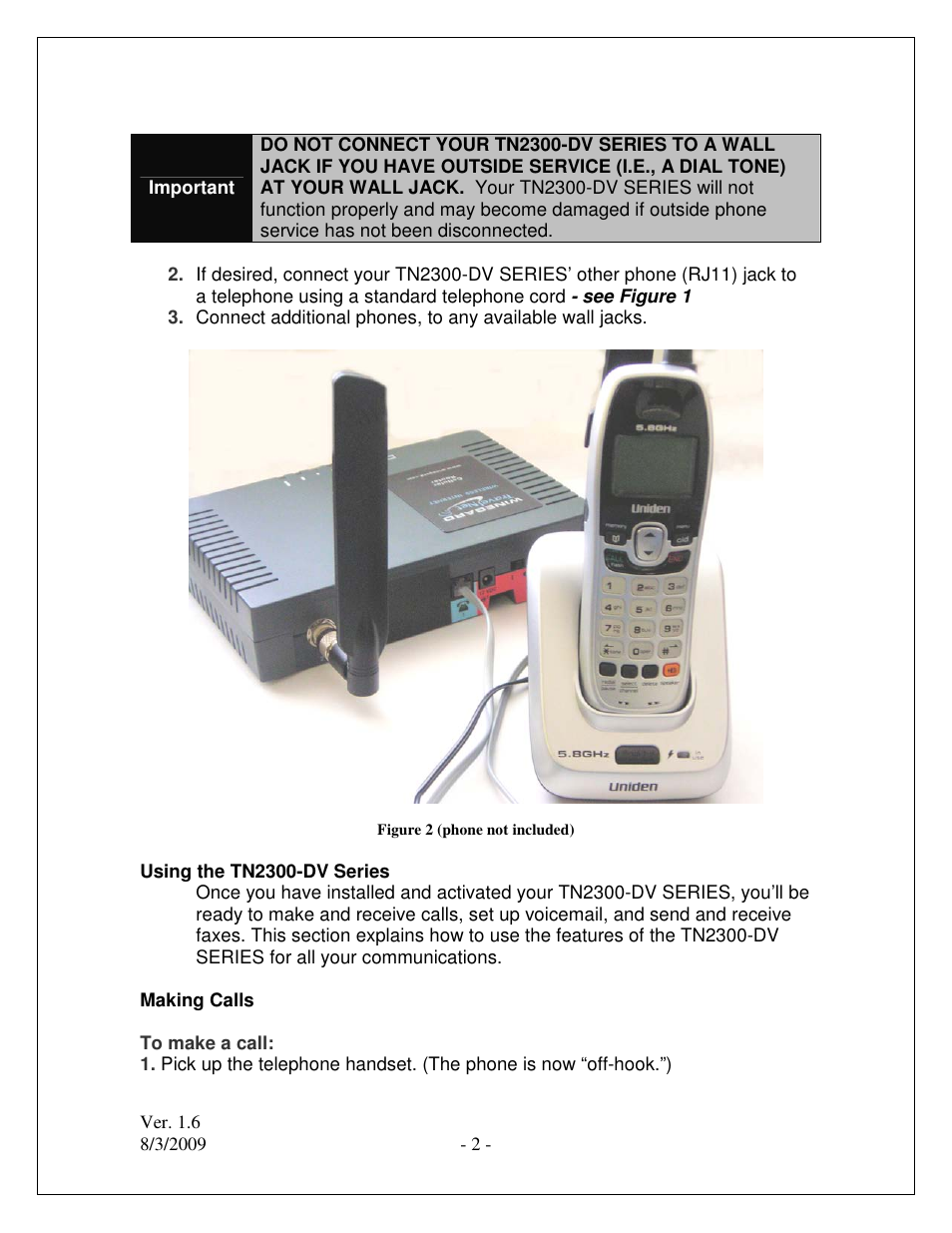Winegard TRAVELNET TN2300-DV User Manual | Page 2 / 11