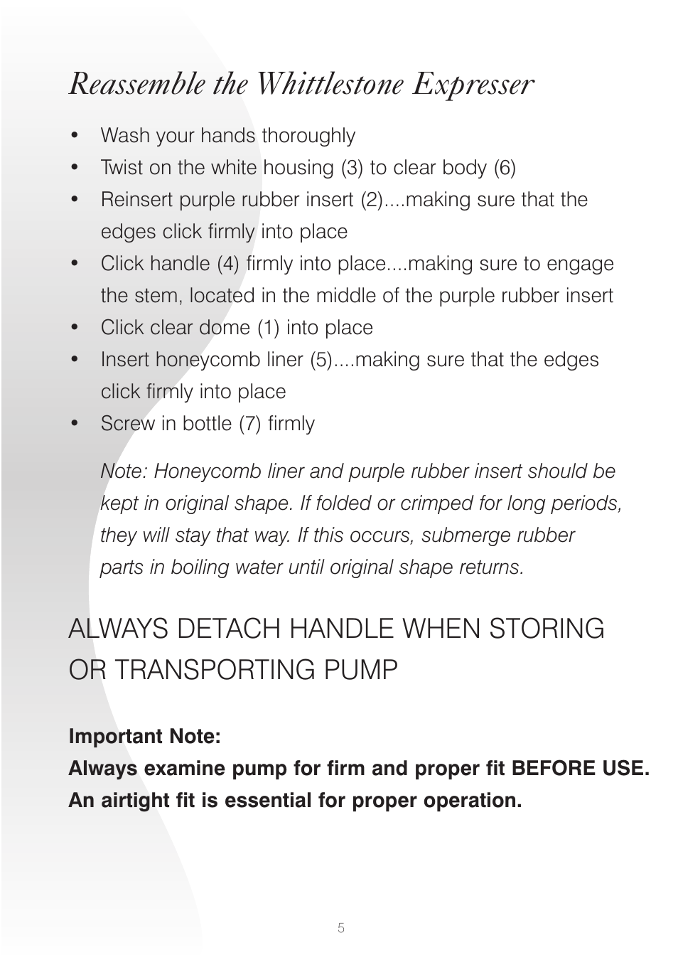 Reassemble the whittlestone expresser | Whittlestone Expresser User Manual | Page 5 / 8