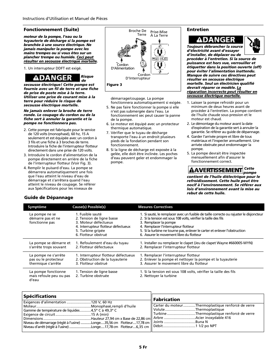 Wayne 350705-001 User Manual | Page 5 / 8