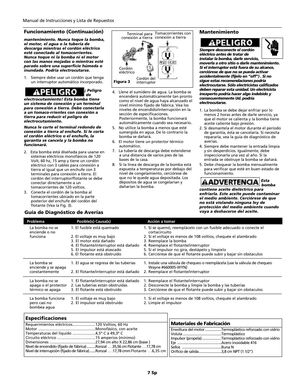 Wayne 350705-001 User Manual | Page 7 / 8