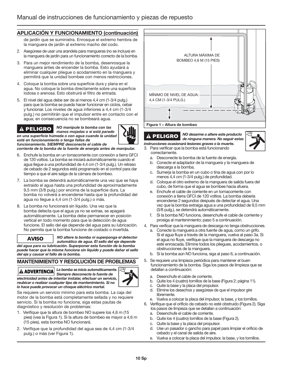 Wayne EEAUP250 User Manual | Page 10 / 12
