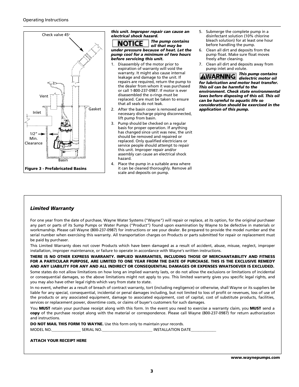 Wayne EFL30 User Manual | Page 3 / 12