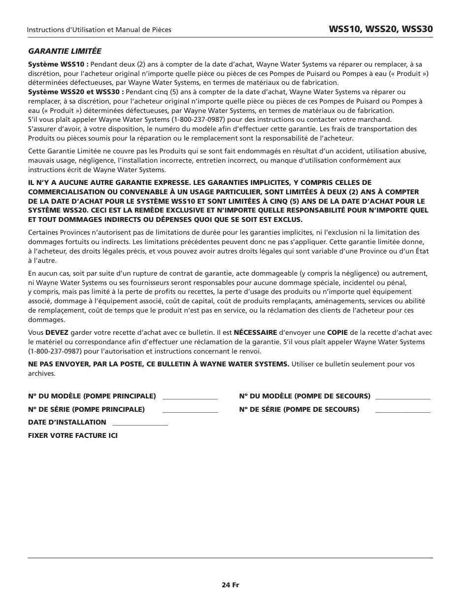 Wayne ESP25 User Manual | Page 24 / 36