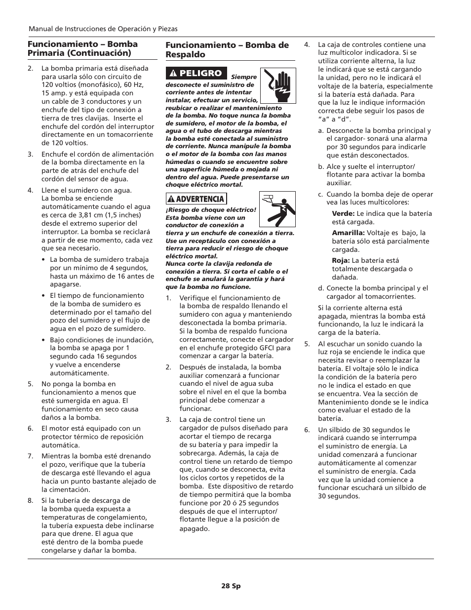 Wayne ESP25 User Manual | Page 28 / 36