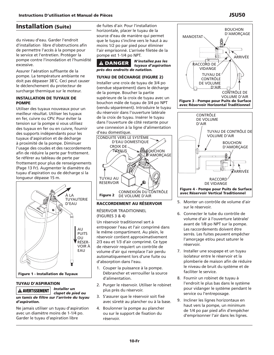 Installation, Jsu50, Suite) | Wayne JSU50 User Manual | Page 10 / 24