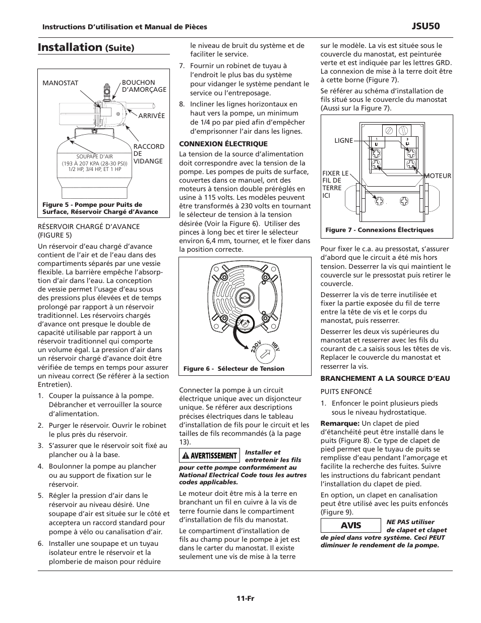 Installation, Jsu50, Suite) | Wayne JSU50 User Manual | Page 11 / 24