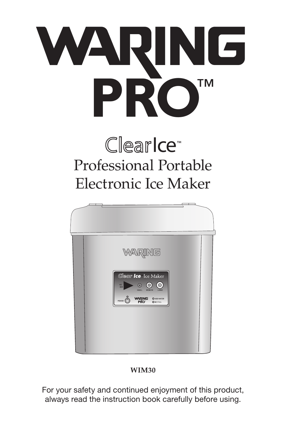Waring CLEARICE WIM30 User Manual | 8 pages