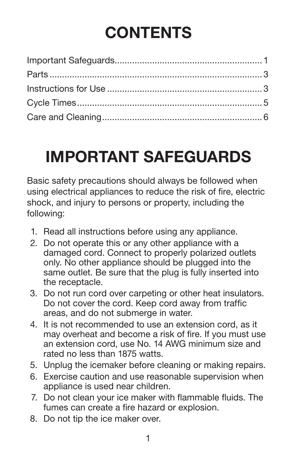 Waring CLEARICE WIM30 User Manual | Page 2 / 8