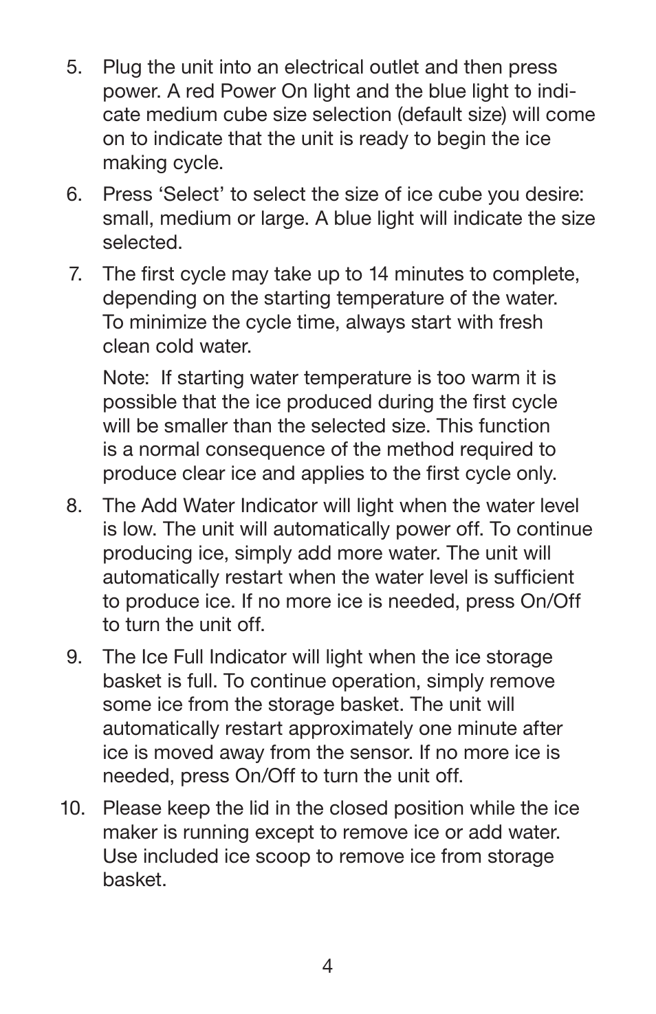 Waring CLEARICE WIM30 User Manual | Page 5 / 8