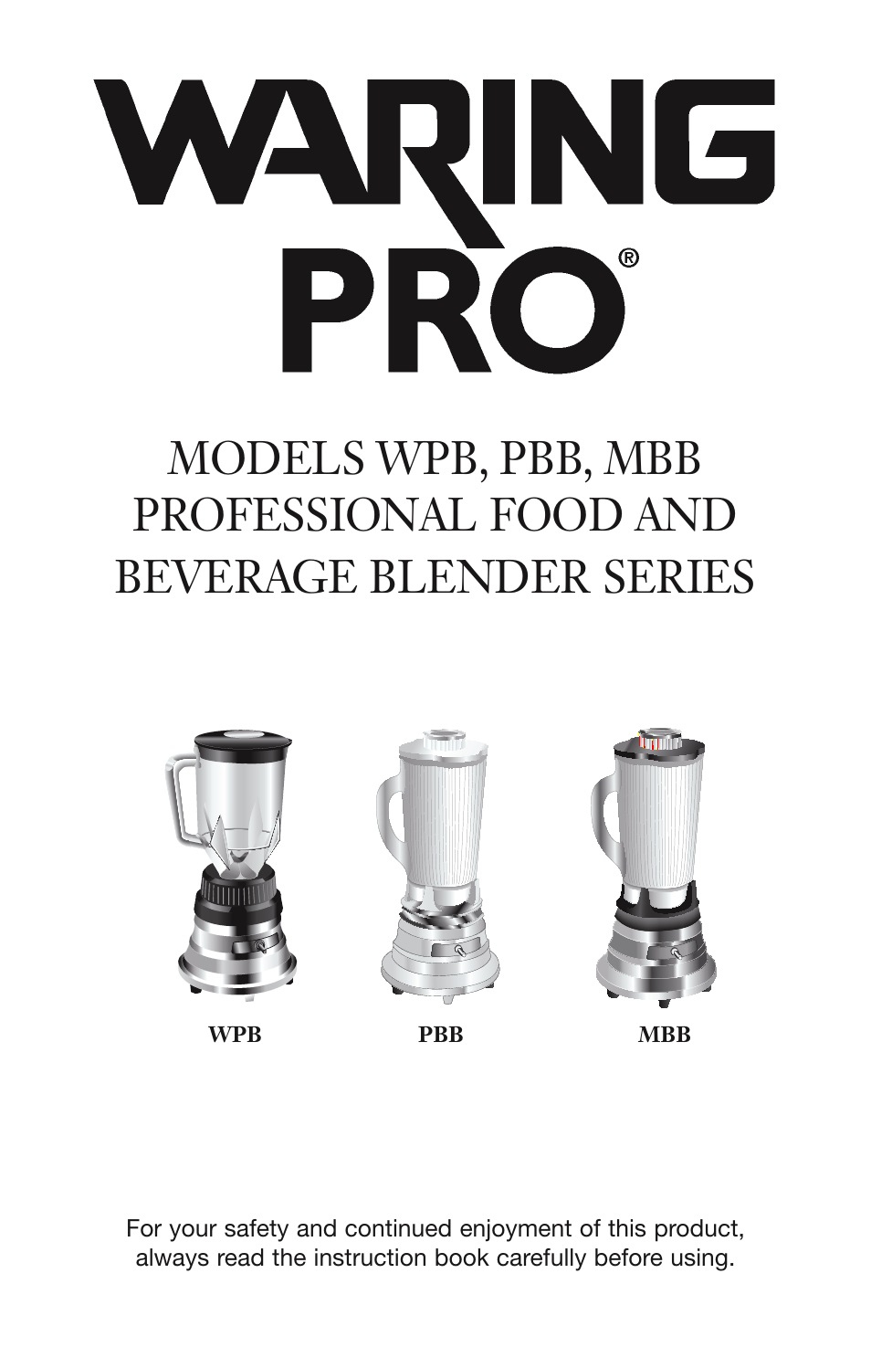 Waring WPB User Manual | 16 pages