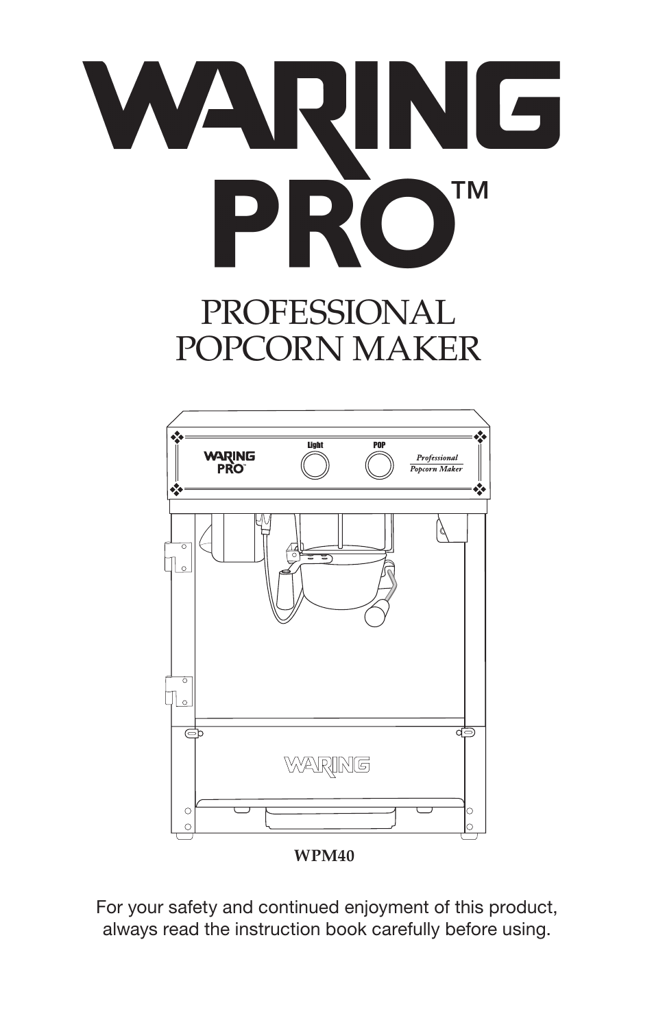 Waring WPM40 User Manual | 8 pages