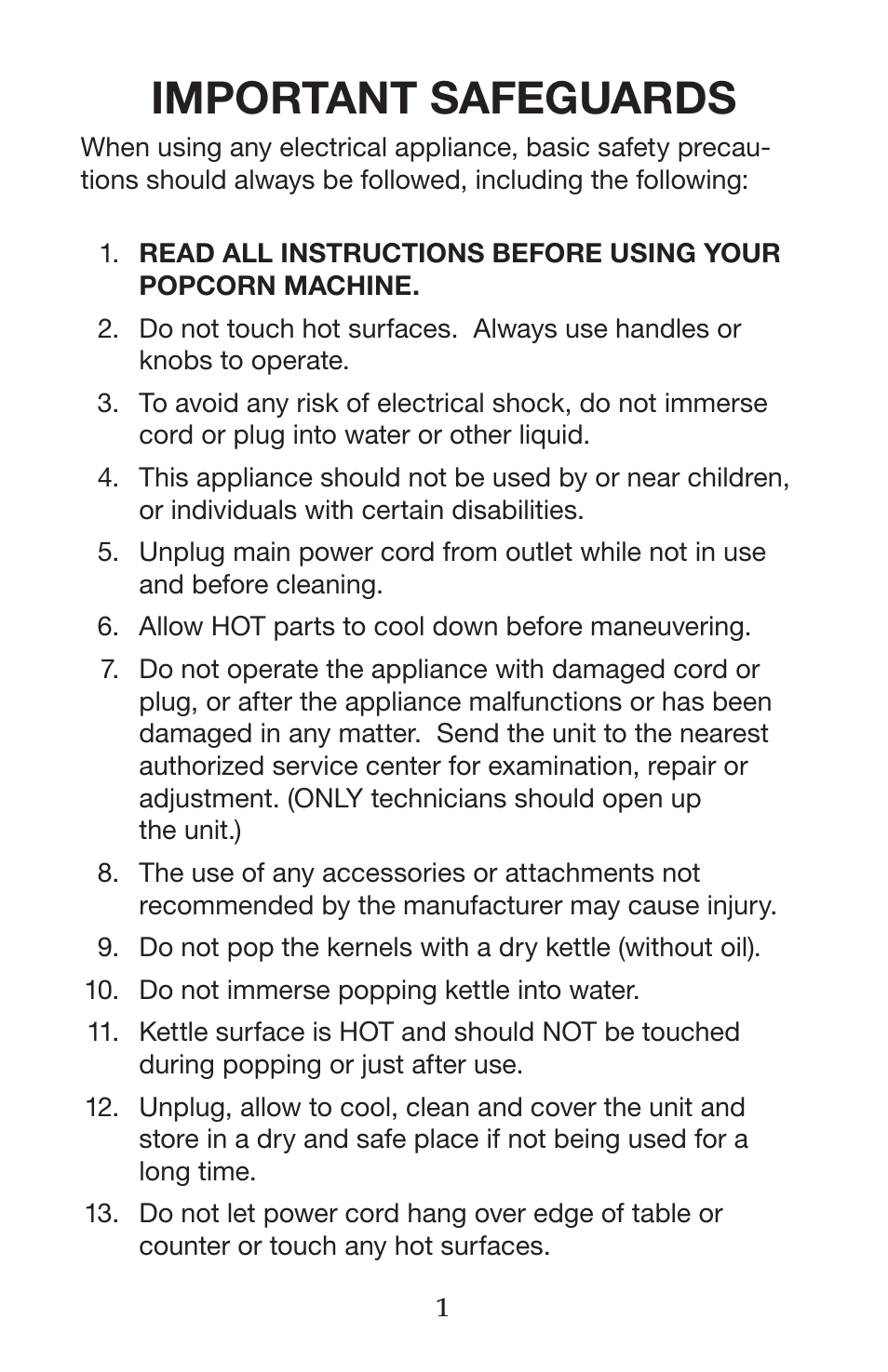 Important safeguards | Waring WPM40 User Manual | Page 2 / 8