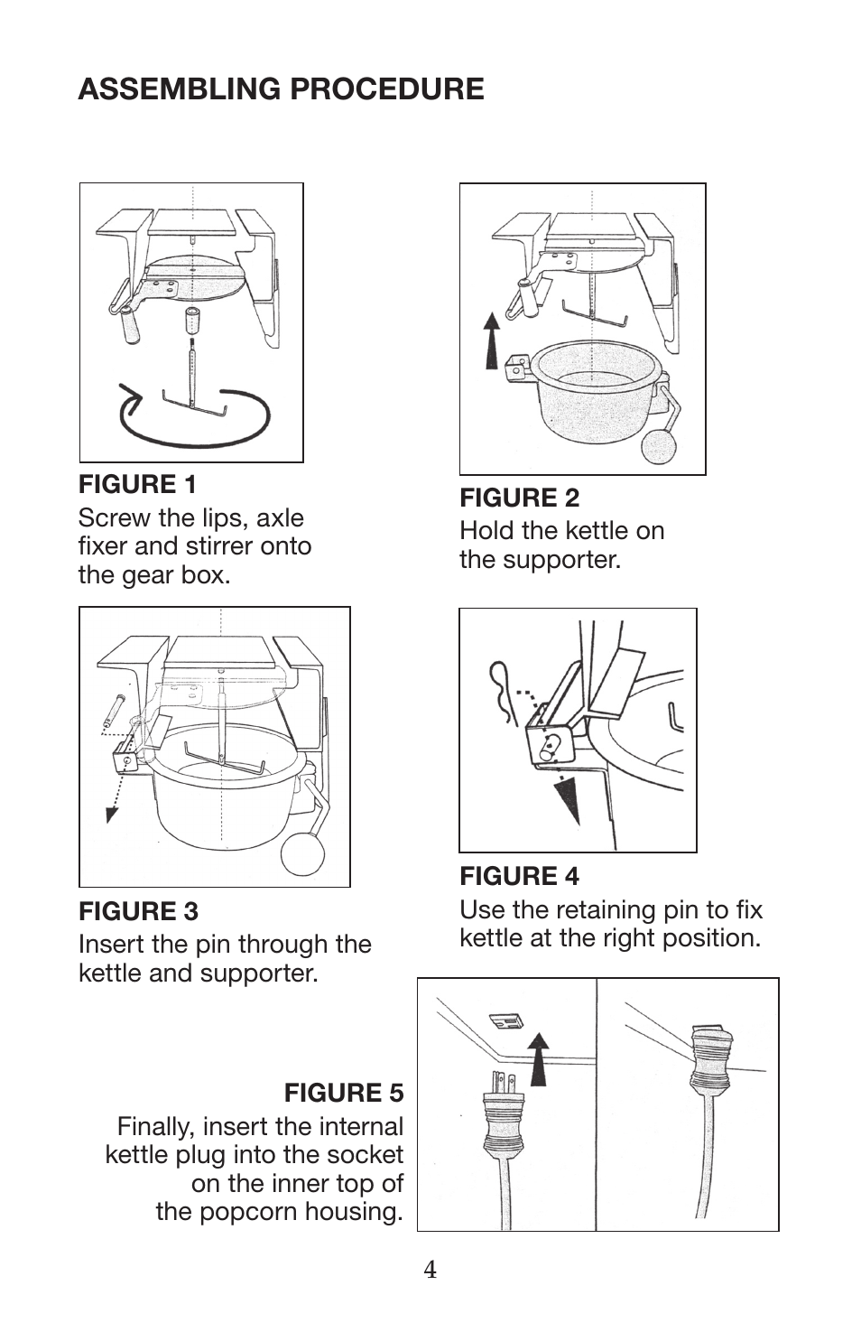 Assembling procedure | Waring WPM40 User Manual | Page 5 / 8
