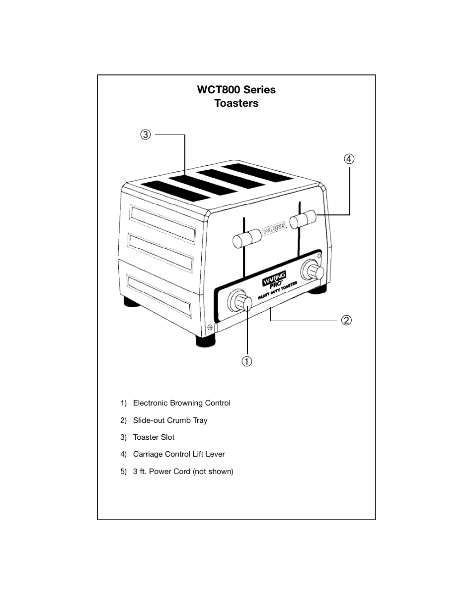 Waring WCT800R User Manual | Page 3 / 7