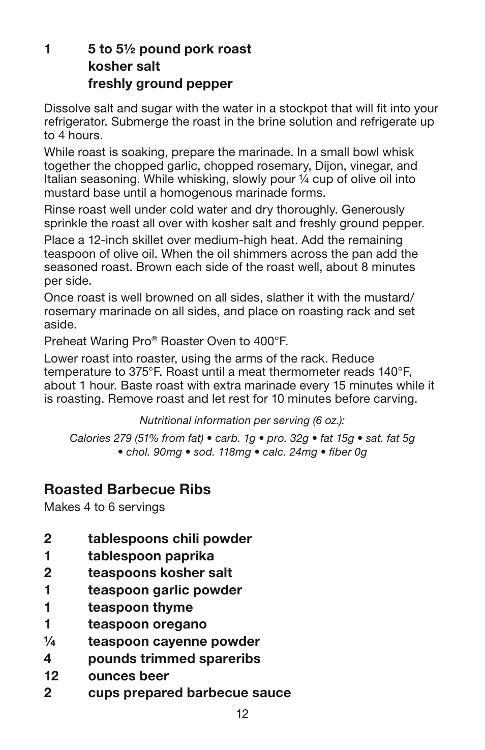 Waring RO18B User Manual | Page 13 / 20