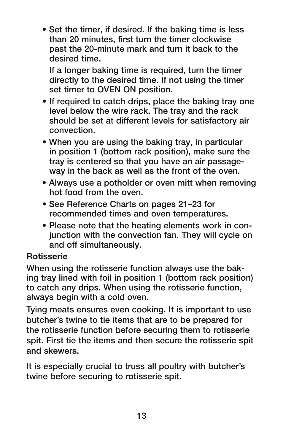Waring CO900B User Manual | Page 13 / 55