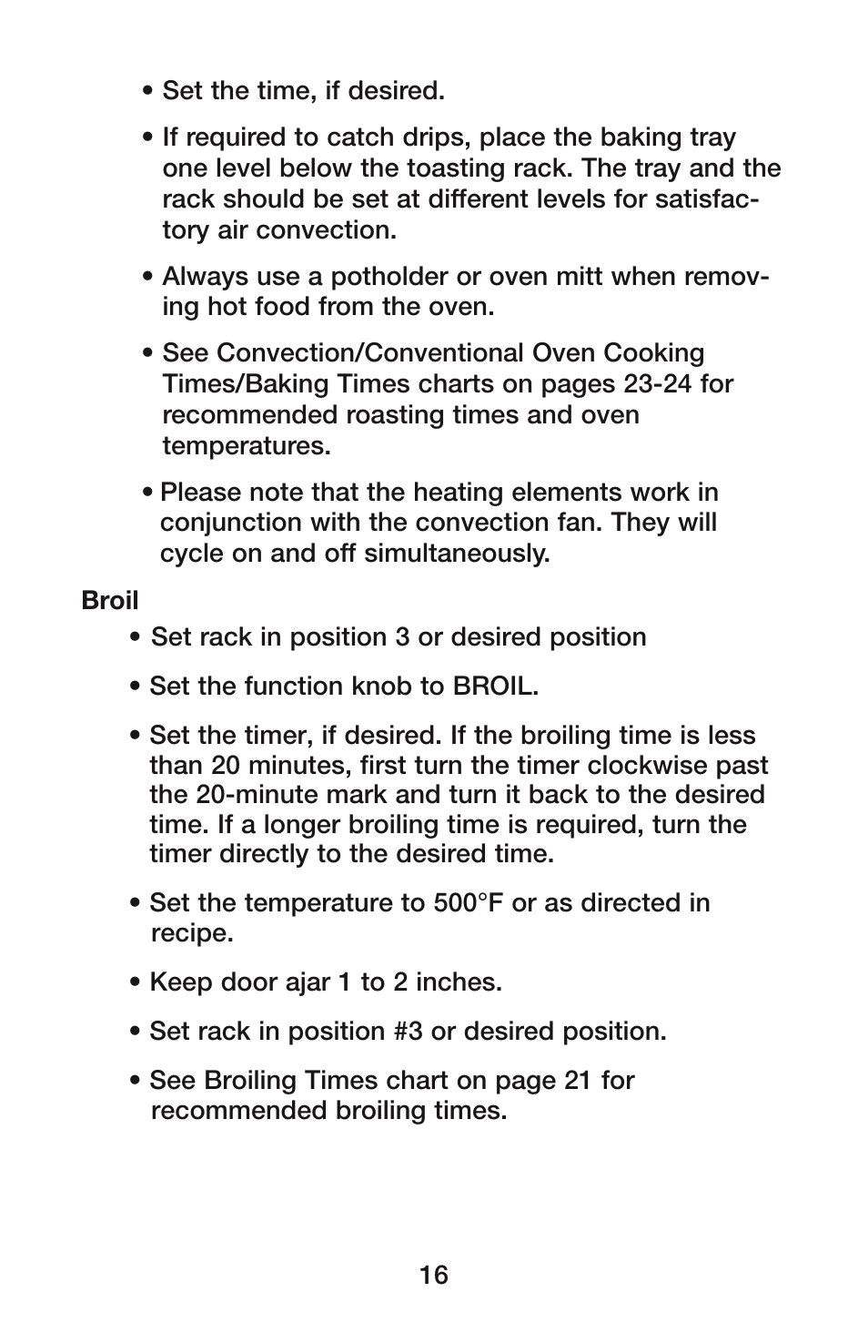 Waring CO900B User Manual | Page 16 / 55