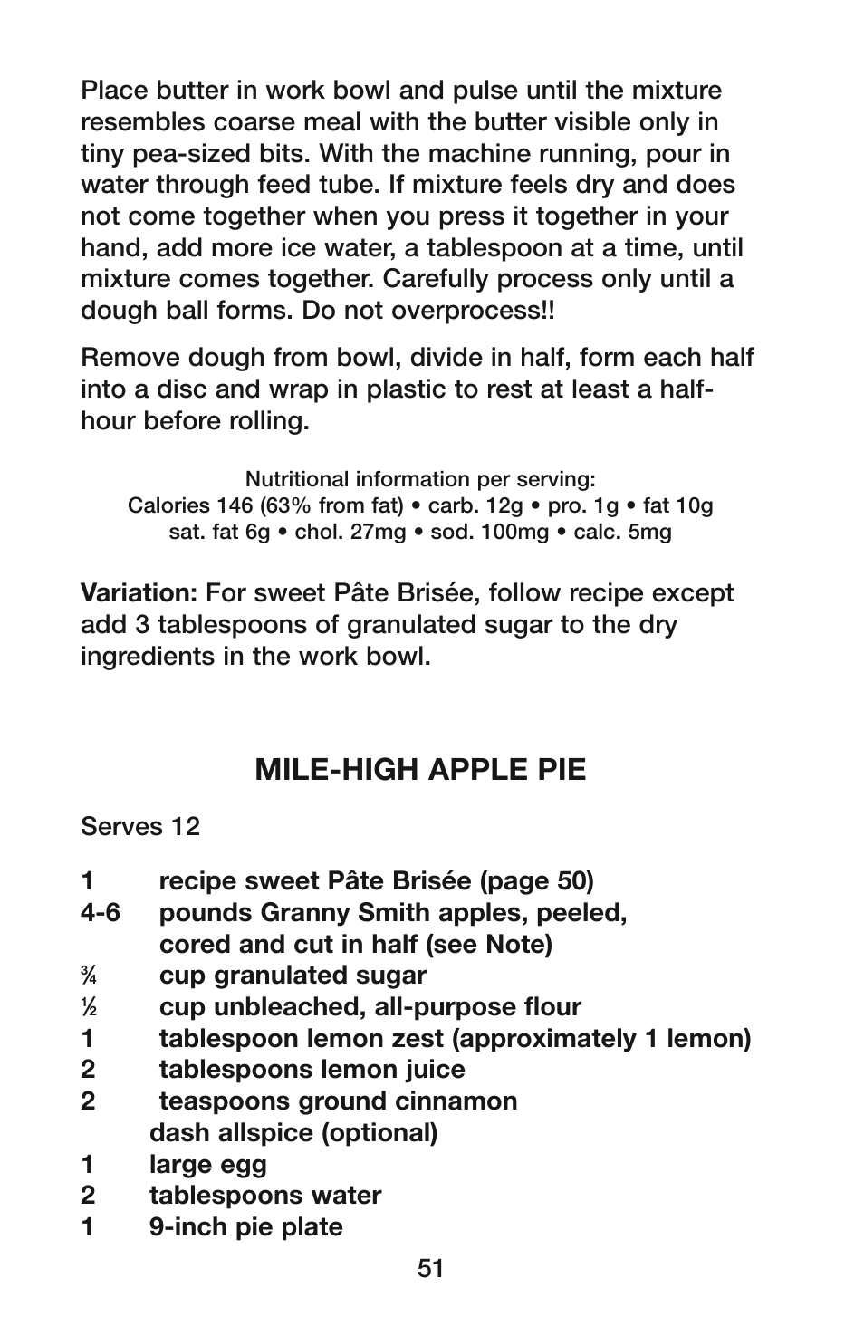 Mile-high apple pie | Waring CO900B User Manual | Page 51 / 55
