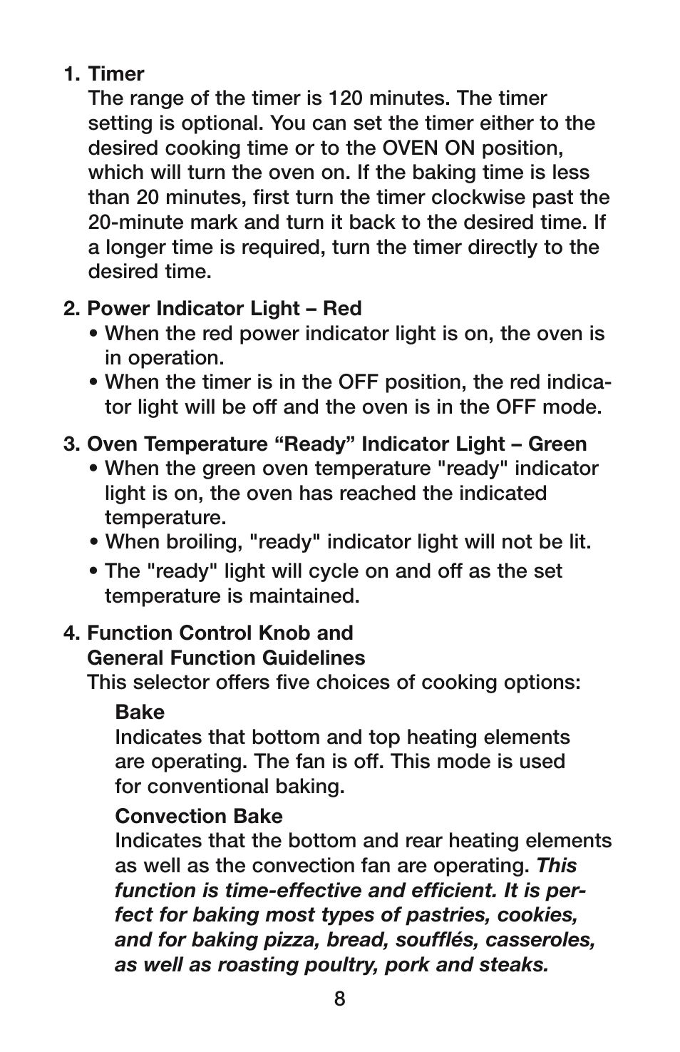 Waring CO900B User Manual | Page 8 / 55