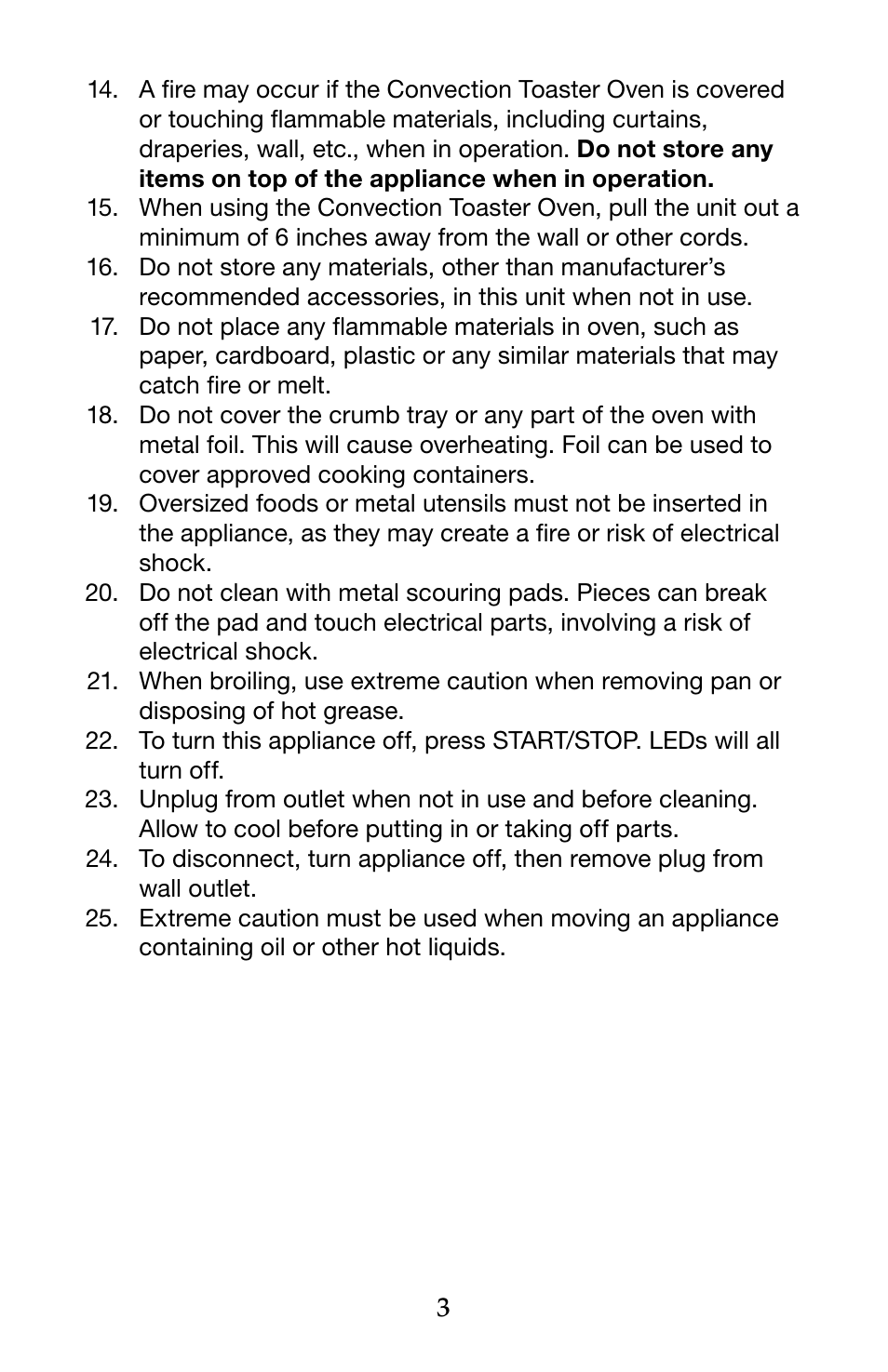 Waring Pro TCO650 User Manual | Page 3 / 12