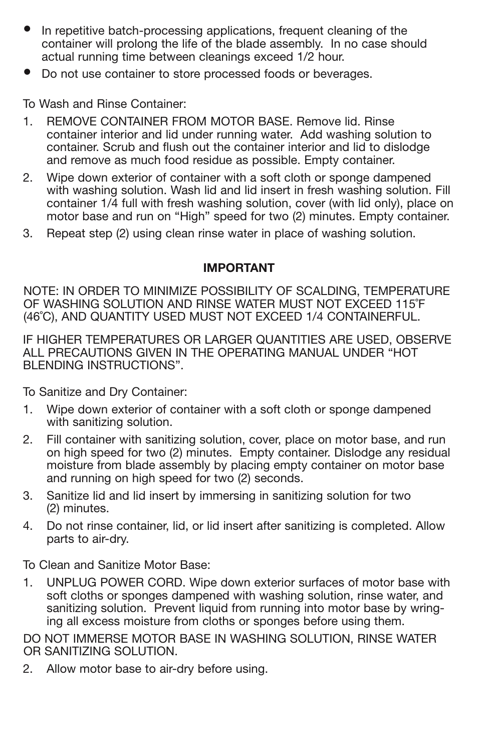 Waring MX1000R User Manual | Page 6 / 8