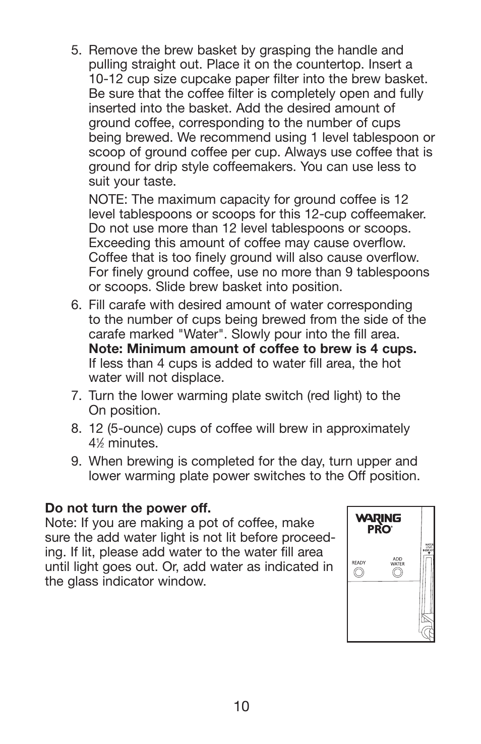 Waring WC1000 User Manual | Page 11 / 12