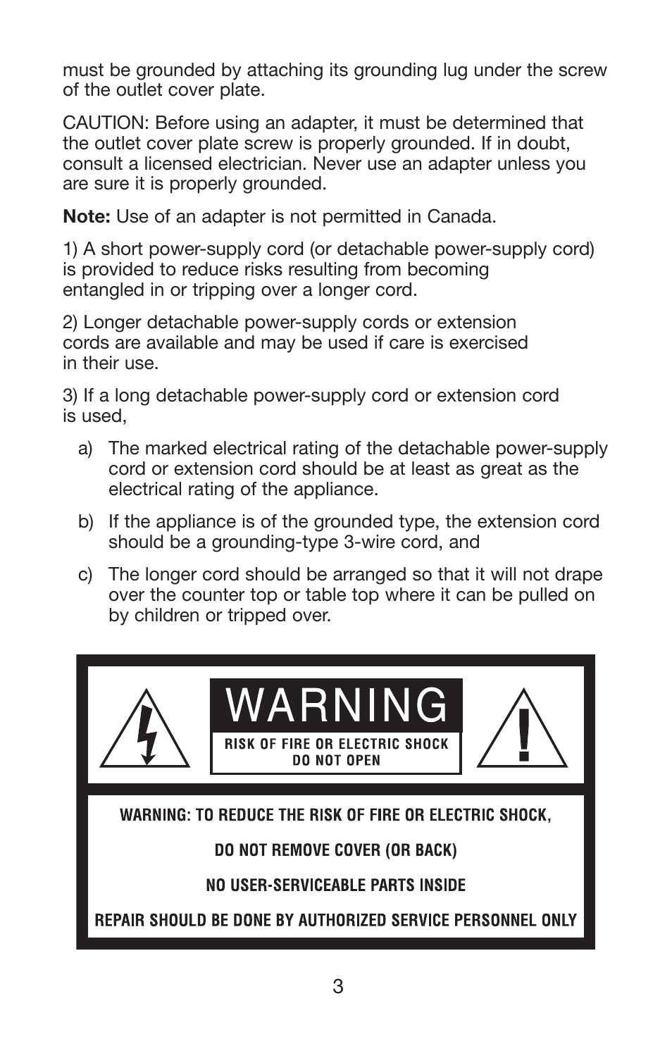 Waring WC1000 User Manual | Page 4 / 12